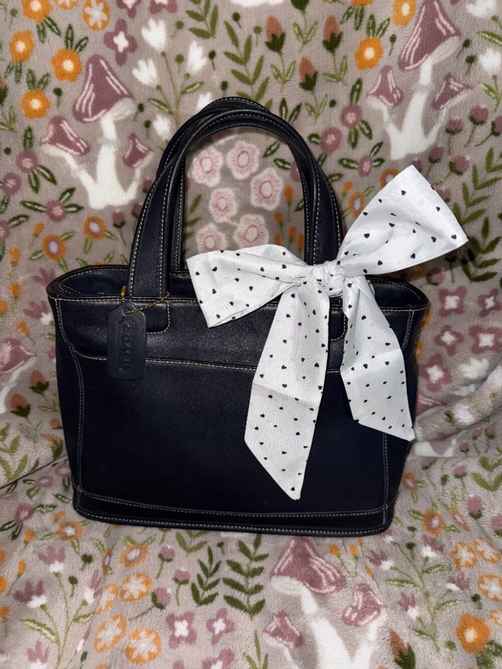 1999 Coach Bleecker Satchel in Navy Blue